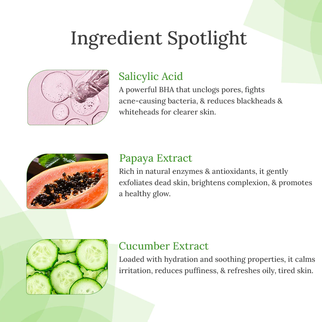 Cucumber Face Serum with 2% Salicylic Acid -30ml - Image 3