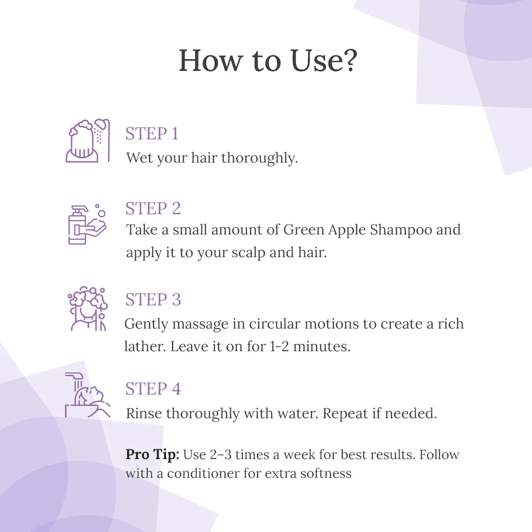 Green Apple Shampoo For Deep Nourishment & Split Ends Repair - Image 6